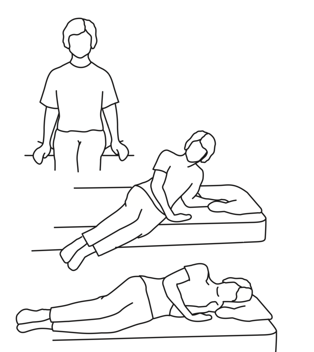 خوابیدن و برخاستن از تختخواب ورزش های بعد از عمل دیسک کمر - 6 - ورزش های بعد از عمل دیسک کمر
