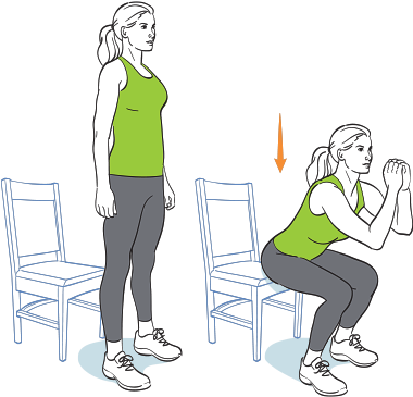 ورزش زانو درد درمان - 103 1032022 chair squat chair - ورزش زانو درد درمان