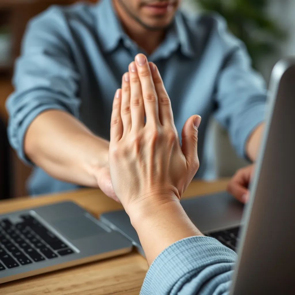 [object object] - wrist stretch offic - فیزیوتراپی پیشگیرانه برای کارمندان اداری: راهنمای جامع